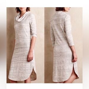 SATURDAY SUNDAY by ANTHROPOLOGIE heather gray cowl neck sweater dress size XS